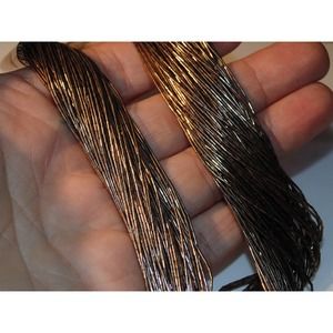 Southwestern 90 Strands Multistrand Twist Liquid Sterling Silver Chain Necklace